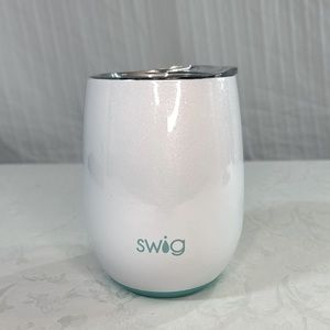 SWIG LIFE Insulated 5-Inch Stemless Wine Coffee Tumbler Cup 14
oz Diamond White